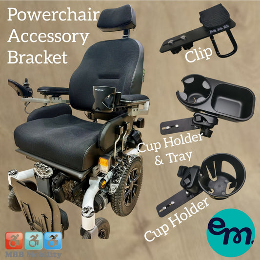 NEW Powerchair Accessory Bracket to fit Rail system arm rests