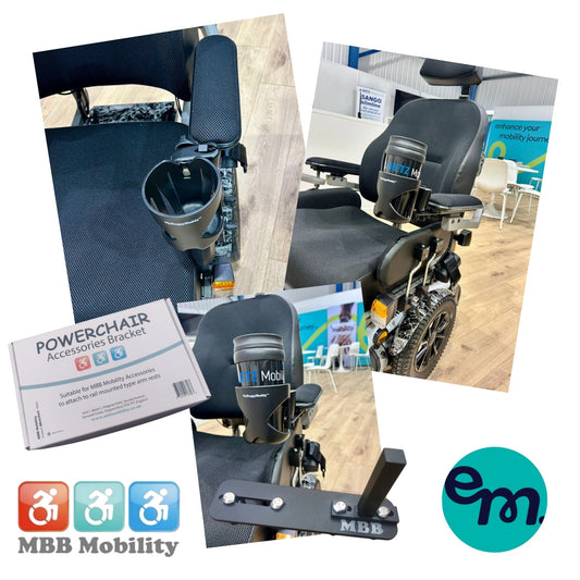 NEW Powerchair Accessory Bracket and Cup Holder