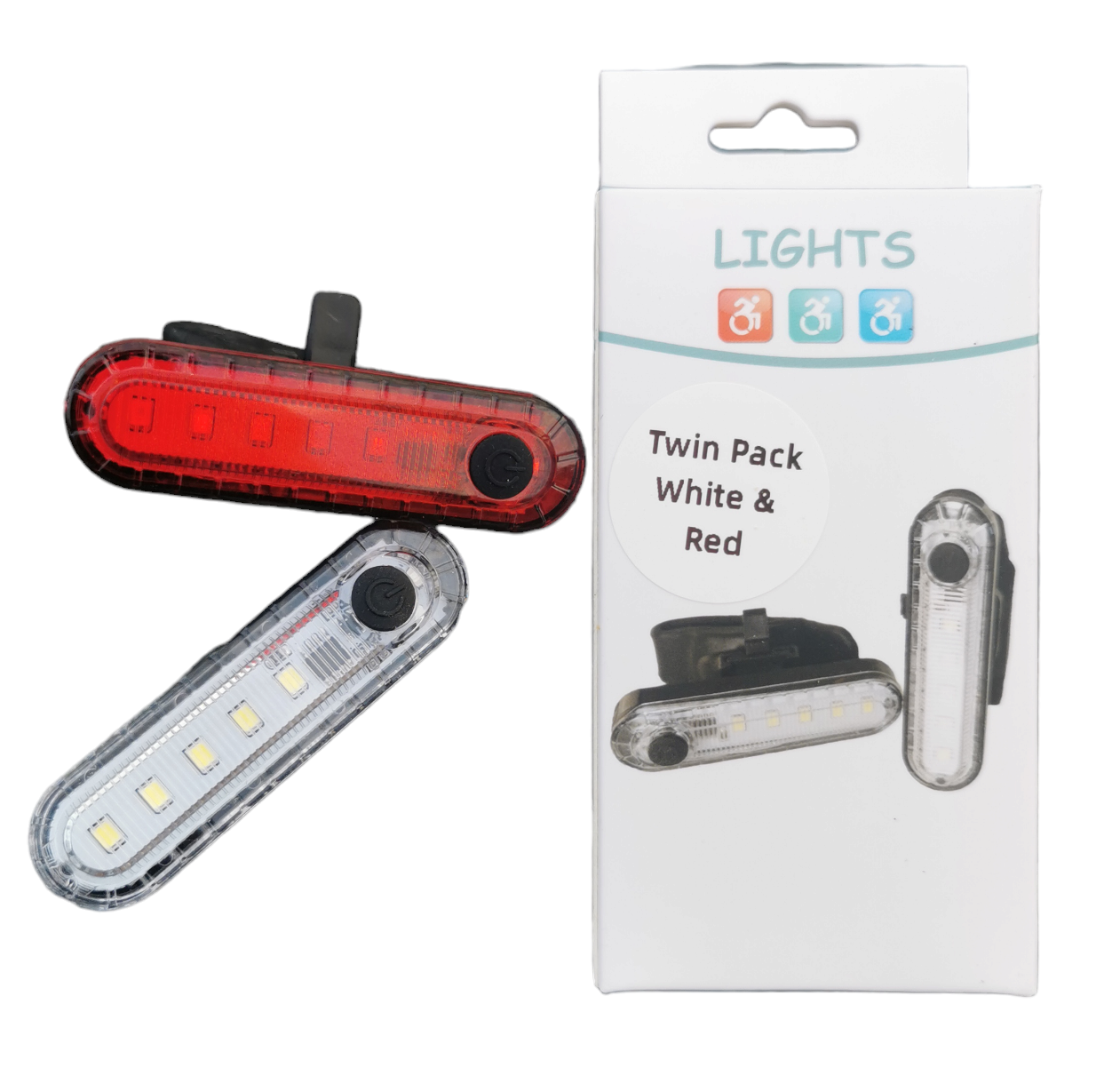 Wheelchair Lights White/Red